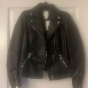 H & M leather-like jacket. Black size 2.